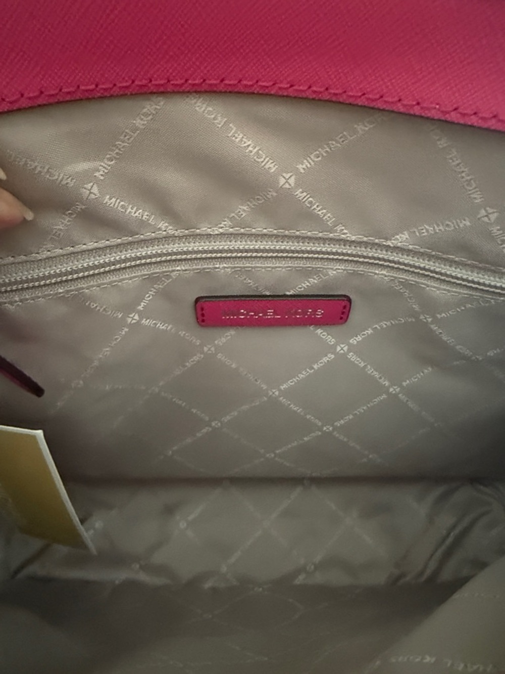 Michael Kors Fuchsia Saffiano Leather Tote - Picture 8 of 9